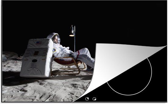 KitchenYeah® Inductie beschermer 77x51 cm - Astronauten in de ruimte - Inductiebeschermer voor inductiekookplaat