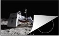 Merkloos KitchenYeah® Inductie beschermer 77x51 cm - Astronauten in de ruimte - Inductiebeschermer voor inductiekookplaat