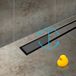 Dynamic Way douchegoot 80x7cm met tegelrooster zwart RVS
