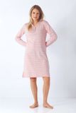 Hajo Premium katoen dames nachthemd roze gemêleerd - Roze - Maat 36/38