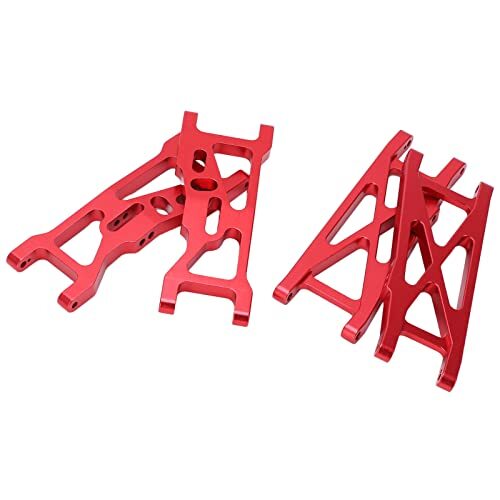 Shanrya RC-ophangingsarmen, aluminium RC-armen voor achter voor 1/10 RC-truck met korte baan(rood)