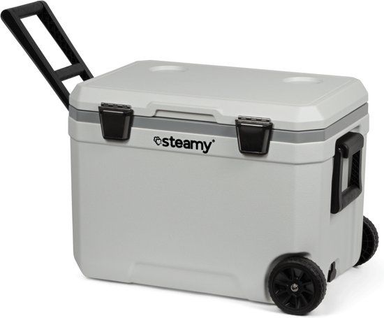 Steamy Marine 45 Liter Cooler on Wheels - White