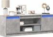 Prolenta Maison Exclusive - TV-meubel met LED-verlichting, betonkleur, 139,5 x 34 x 50 cm