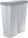 Poubelle avec 2 couvercles séparés, 50 litres
