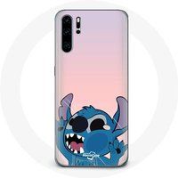 Maniacase Hoesje voor Huawei P30 Stitch the Nose in the air roze achtergrond