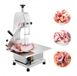Merkloos Latios Vleesbandzaag - Elektrische bottenzaag tafelmodel - 650 W Motor - Zaagtafel 315 x 460 mm - Commercieel - Voor bevroren varkens- en rundvlees - Zilver