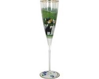 Goebel - Rosina Wachtmeister | Champagne glas Una passeggiata nel verde | Glas - 27cm - met echt goud - 100ml