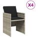 VidaXL Tuinstoel Terras Gecapitonneerde zitting Polyrattan, Staal Antraciet