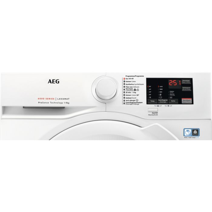 AEG L6FBI94BBW - Wasmachine - 9 kg - 1400 toeren - Wit