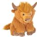 Wild Republic Schotse hooglander koe knuffel - bruin - pluche - 30 cm