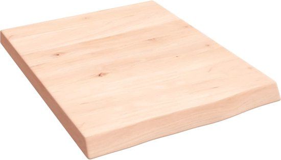 vidaXL Wandschap - 40x50x(2-6) cm - Onbehandeld Massief Eikenhout