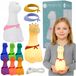 ECO-Light Lampe de chevet LED, RGB, sans fil, girafe, blanc, USB, pour enfants