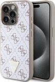 Guess 4G Triangle Logo Back Case - Apple iPhone 15 Pro - White