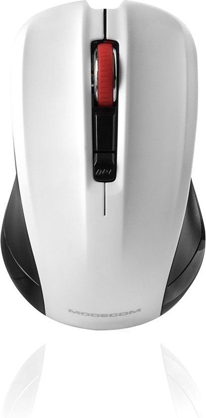 Modecom WM9.1 Serie - Draadloze Optische Muis - Zwart-Wit - Ergonomisch - USB