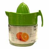 Excellent Houseware Sinaasappelpers/citruspers Mini - Handmatig - kunststof - 15 x 12 cm - groen