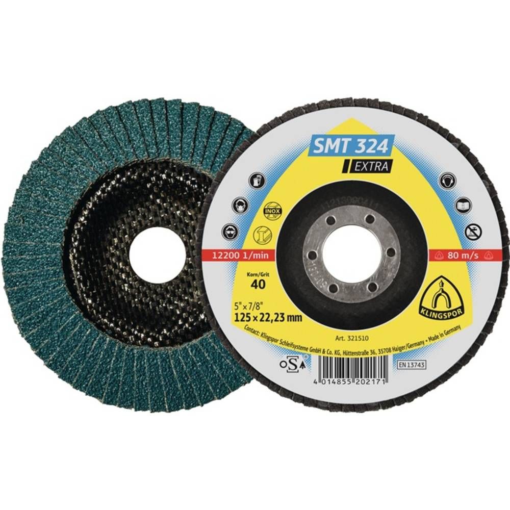 Klingspor SMT 324 lamellenschijf - 125 x 22,23 mm - 40 - 10 stuks