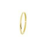 Lucardi Dames Armband bangle 5mm - Staal - Goudkleurig