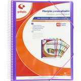 Grafoplás 39844035 Maxi-plastic map met spiraalbinding, 40 hoezen, 30,8 x 24 x 20 cm, violet