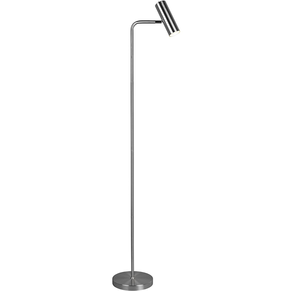 BES LED Trion Milona Vloerlamp - GU10 - Rond - Mat Nikkel - Aluminium - 151cm