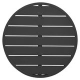 Table ronde en aluminium, 580 mm de diamètre, noir