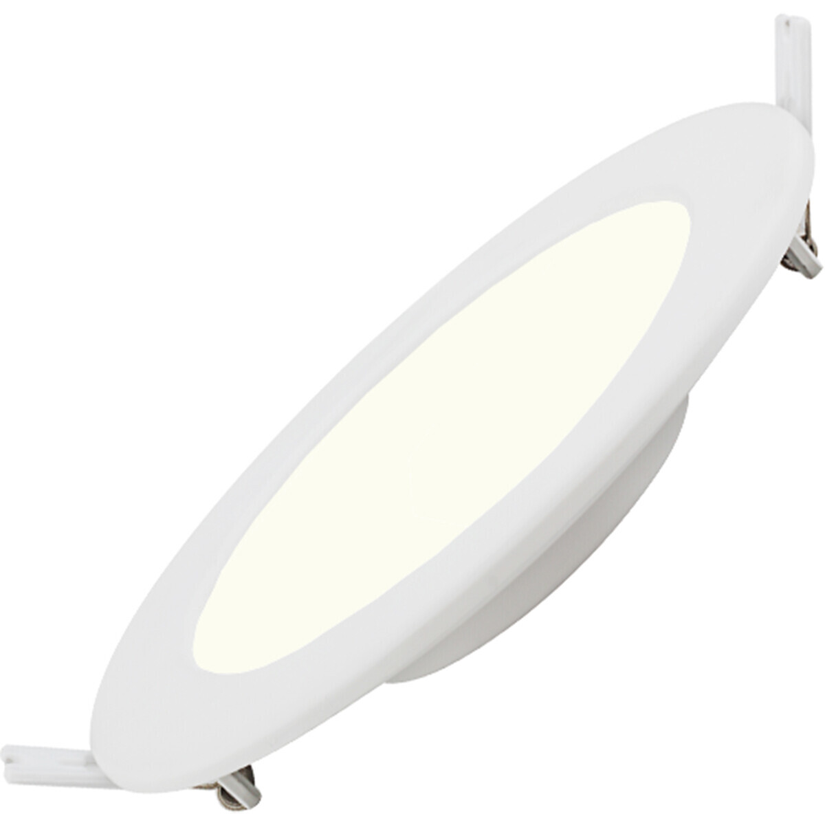 BES LED LED Downlight Slim Pro - Aigi - Inbouw Rond 6W - Natuurlijk Wit 4000K - Mat Wit - Kunststof - Ã˜115mm
