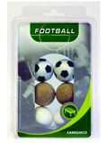 Carromco Tafelvoetbal ballen 2 x zwart/wit 2 x wit 2 x effen kurk