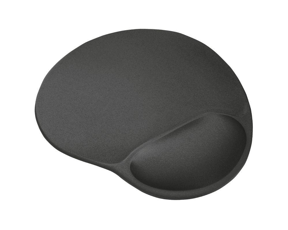 Trust BigFoot Mouse Pad - Black - Standard - Microfiber - With Wrist Rest