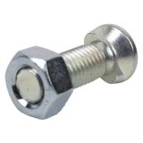 COFAN Vis de soc avec deux goujons et tête fraisée, qualité 8.8, acier zingué, Di 00911245Z