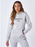 Project X Paris Dames sweater met geborduurde capuchon Wit Katoen XS