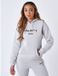 Project X Paris Dames sweater met geborduurde capuchon Wit Katoen XS