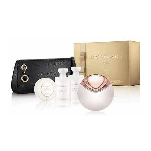 Bulgari Bvlgari Aqva Divina gift set 65 ml eau de toilette + 40 ml body lotion + 40 ml shower gel + zeep + toilettas