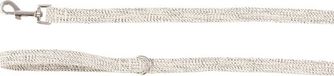 Flamingo Hond Looplijn Lago Wit & Zwart 1,3m 20mm