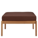 Ethnicraft Jack Outdoor Voetenbank Teak Burgundy Fabric