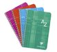 Clairefontaine 68698C Pak met 10 Alfabet notitieboekjes met Spiraalbinding - 11x17 cm - 100 Pagina's Grote Ruitjes - Wit Papier 90 g - Omslag Gecoat Karton - Willekeurige Kleuren