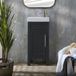Hudson Reed Aston meuble lave-mains avec lavabo – 40 cm – Gris noir – Poignée en forme de T chrome