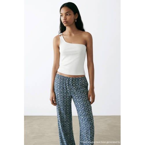 MANGO TEEN one shoulder top wit