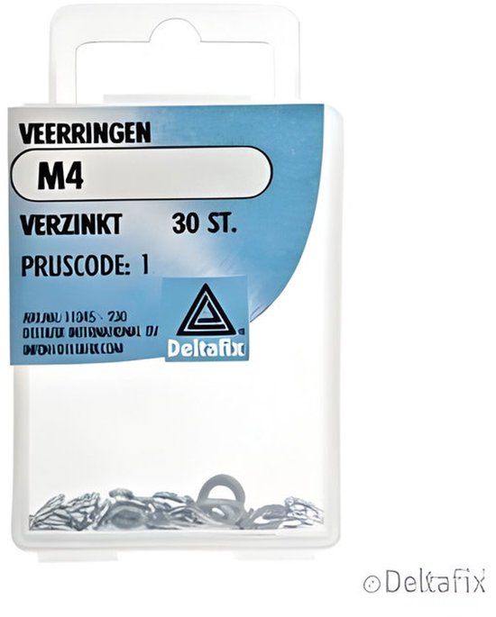 Deltafix Veerringen M4 Verzinkt Staal 30 stuks