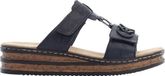 Rieker Dames Slipper - 62936-14 Blauw - Maat 37