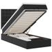 vidaXL Lit plateforme avec matelas et éclairage LED, noir, 140x200 cm, similicuir