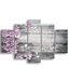 Homemania Wandafbeelding, bloemenmotief, 5 stuks, natuur, voor woonkamer, meerkleurig, 95 x 0,3 x 60 cm, HM205MDF097, MDF