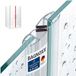 Bagnoxx 2x Joint de porte 200cm, pour épaisseur de verre 8mm, 90 & 180 degrés Transparent