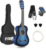 MAX SoloArt Kinder gitaar - Akoestische gitaar 1/4 - Blauw