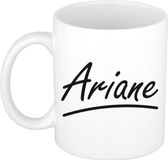 Bellatio Decorations Ariane Naam koffiemok - wit - Keramiek - 300 ml