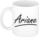 Bellatio Decorations Ariane Naam koffiemok - wit - Keramiek - 300 ml