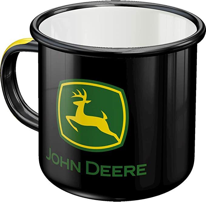 Nostalgic Art John Deere Black - Emaille Mok - 0.36L - Meerkleurig