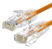WP WPC-PAT-6AU010O-S netwerkkabel Oranje, Transparant 1 m Cat6a U/UTP (UTP)