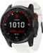 Strap-it Bracelet de montre connectée en silicone - Blanc - Convient aux peaux sensibles pour Garmin Fenix 7x