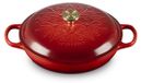 LeCreuset Plat de cuisson Signature LEtoile | Collection : Kirschrot (rouge cerise) | Couleur : Rouge cerise