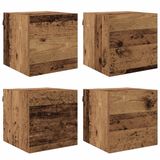 vidaXL Wandgemonteerde TV-kast Oud hout Bewerkt hout