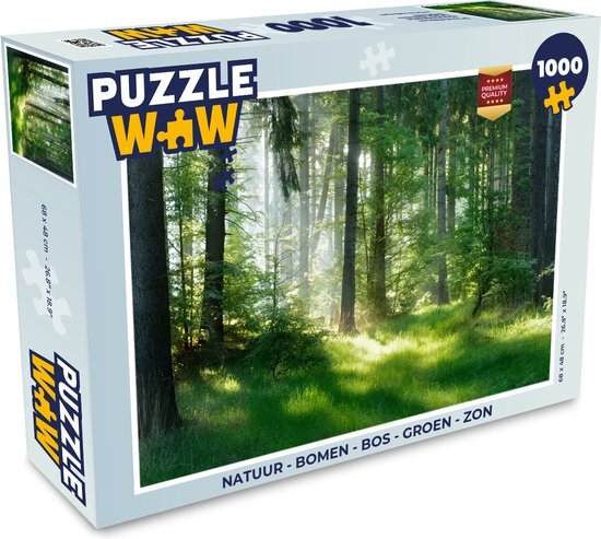 MuchoWow Puzzel Natuur - Bomen - Bos - Groen - Zon - Gras - Planten - Legpuzzel - Puzzel 1000 stukjes volwassenen - Sinterklaas cadeautjes - Sinterklaas voor grote kinderen